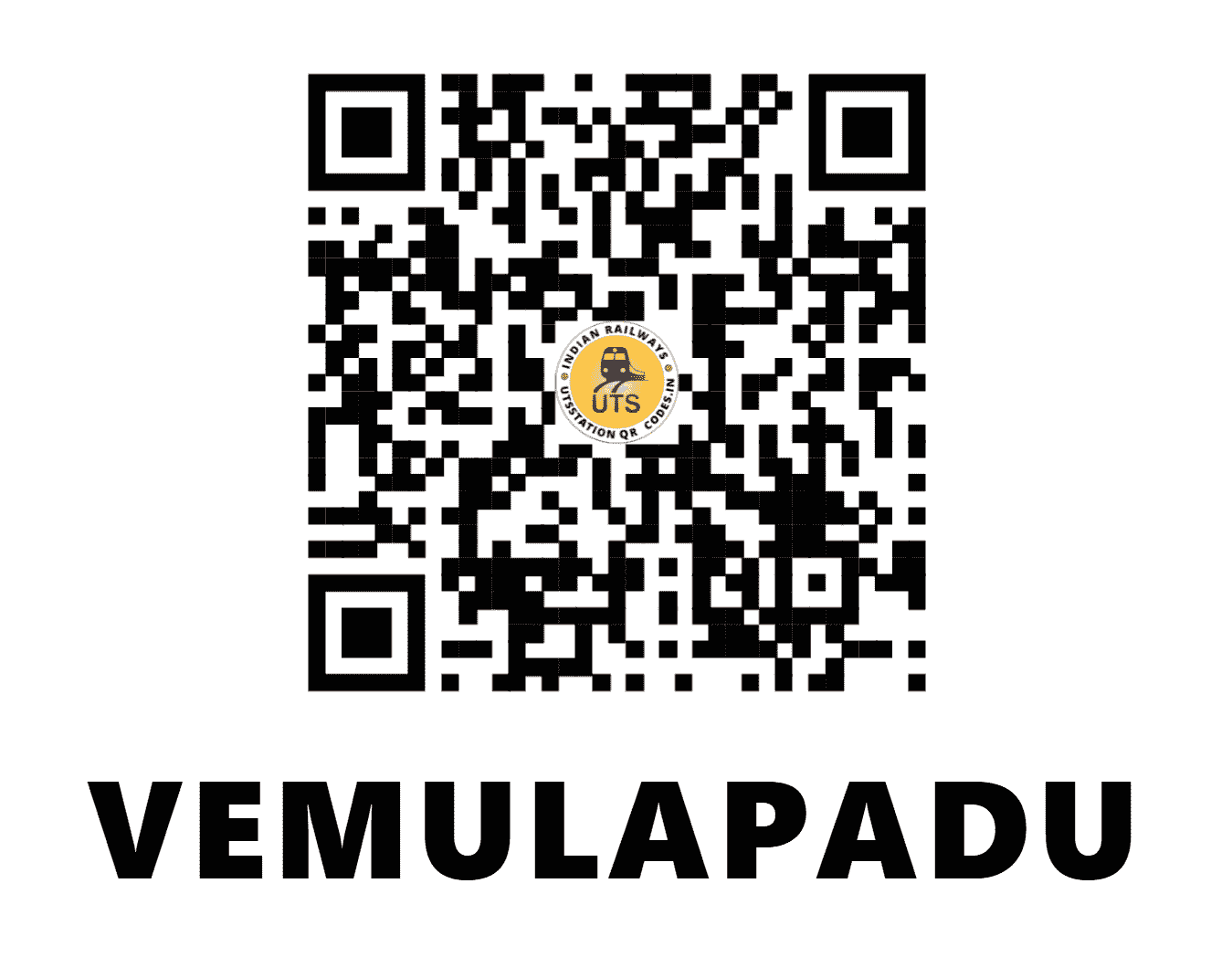 UTS QR Code for VEMULAPADU - VML - SC (ANDHRA PRADESH)